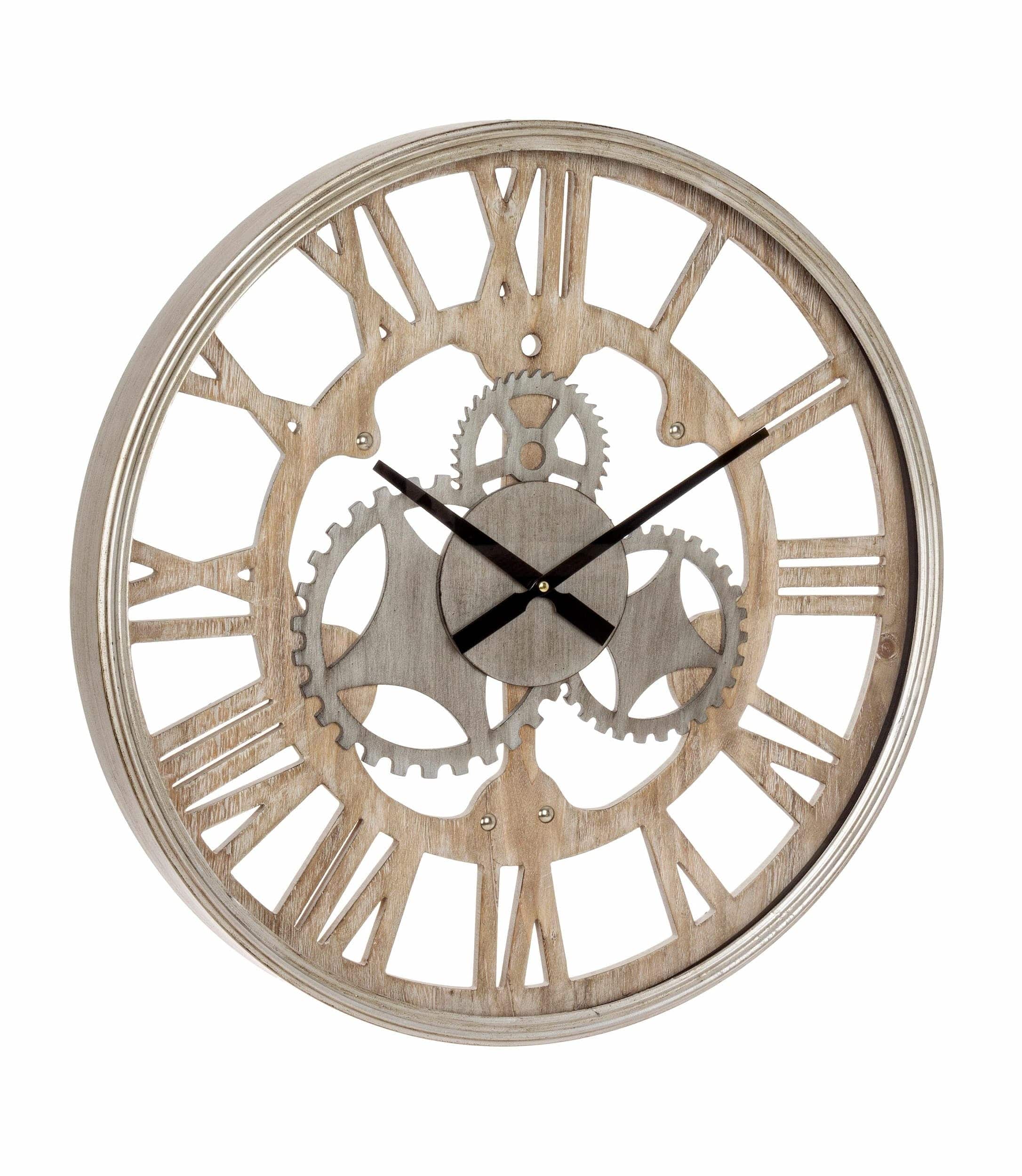 Ceas de perete Ticking A02 Natural / Grej, Ø60 cm