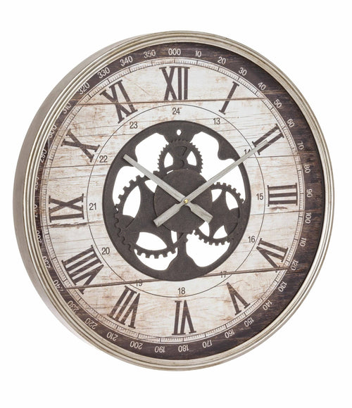 Ceas de perete Ticking Q43 Negru Antichizat / Grej, Ø60 cm