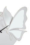 Mauro Ferretti Ceas de perete White Butterfly Alb / Auriu, L66xl64 cm