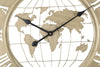Mauro Ferretti Ceas de perete World Natural / Auriu, Ø63 cm