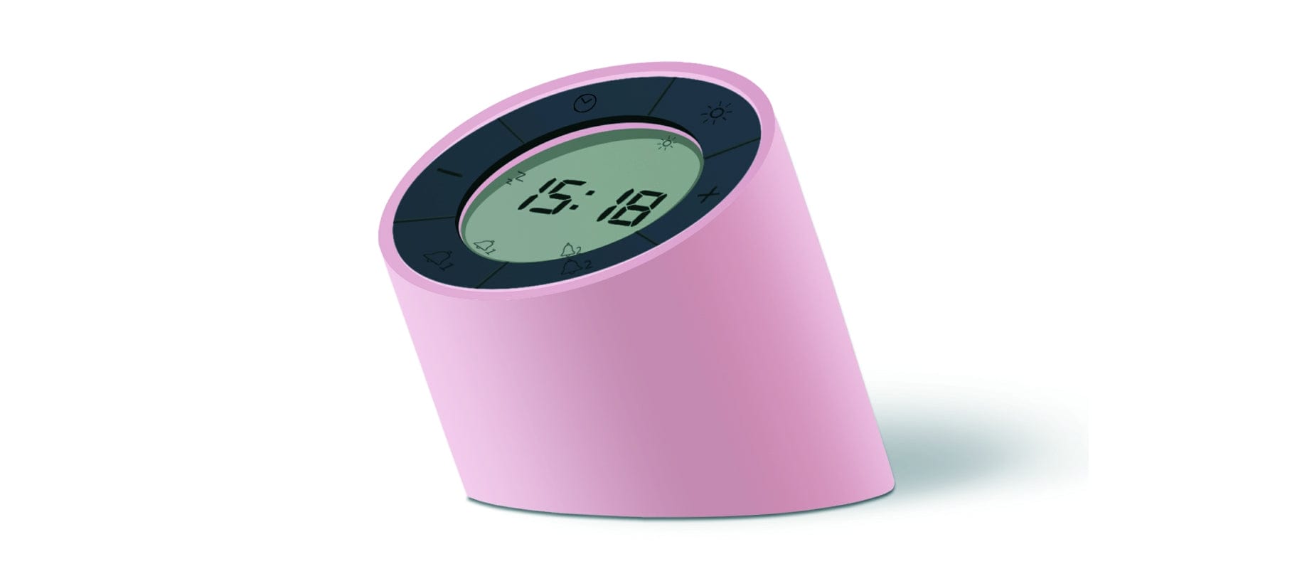 BFSummer Ceas inteligent Edge Light Alarm Clock Pink