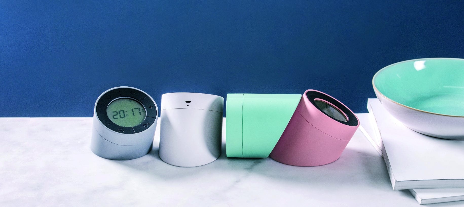 BFSummer Ceas inteligent Edge Light Alarm Clock Pink