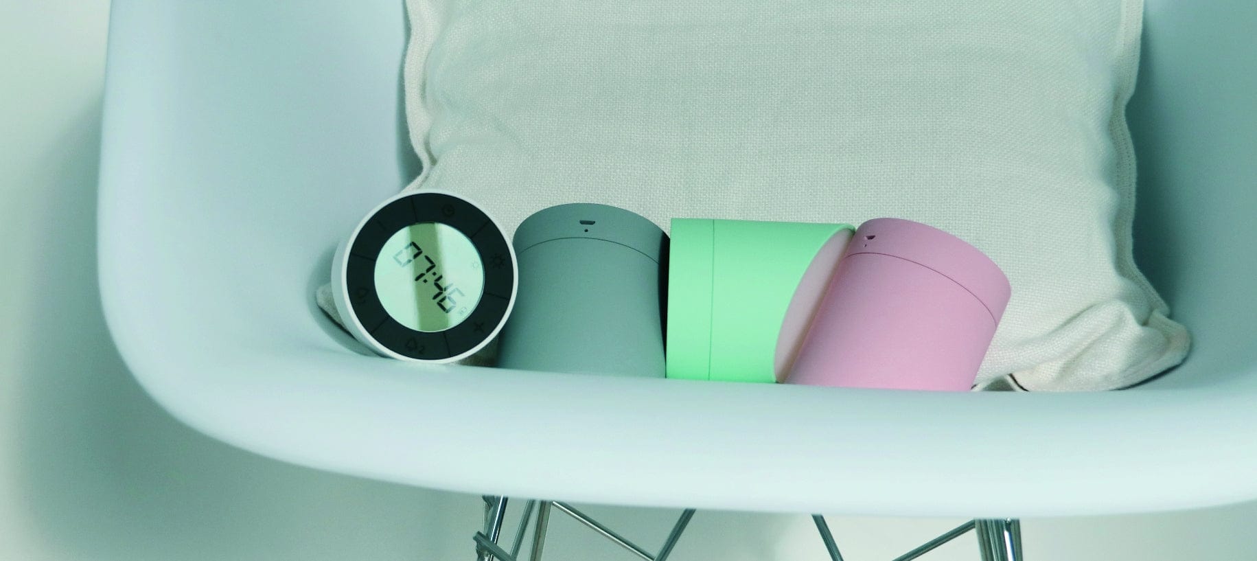 BFSummer Ceas inteligent Edge Light Alarm Clock Pink