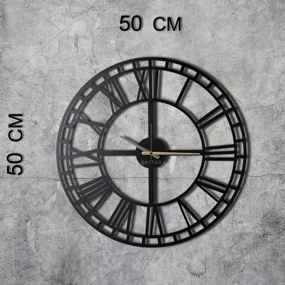 Ceas de perete Aila Classic Negru, Ø50 cm (6)