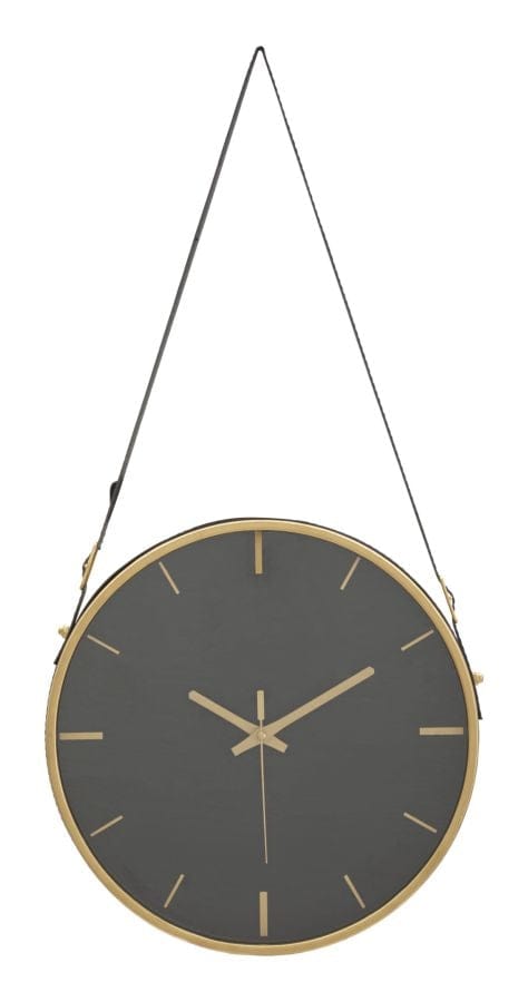 Ceas de perete Elegant Negru / Auriu, L34xl71,5 cm
