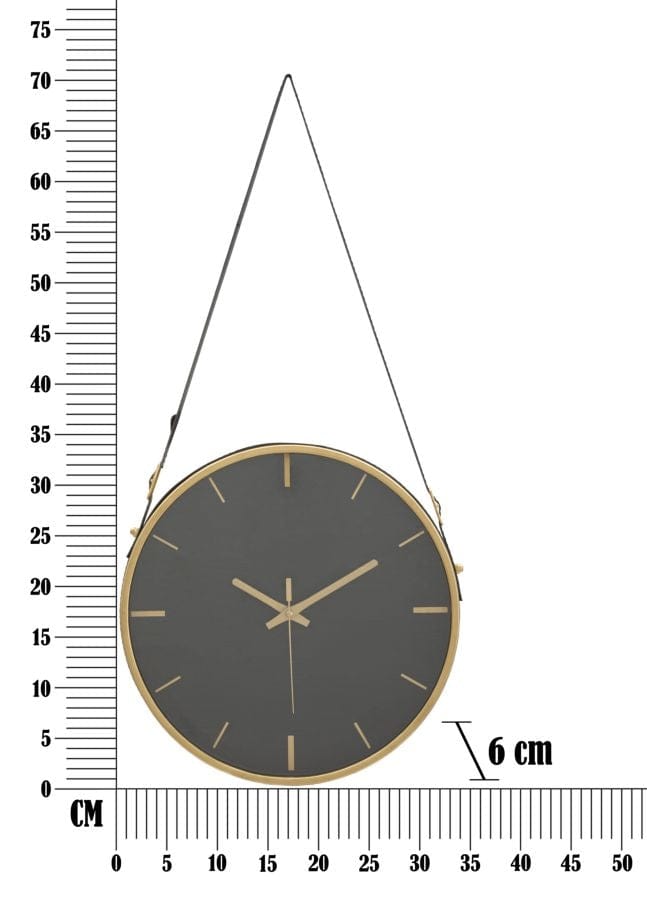 Ceas de perete Elegant Negru / Auriu, L34xl71,5 cm (5)