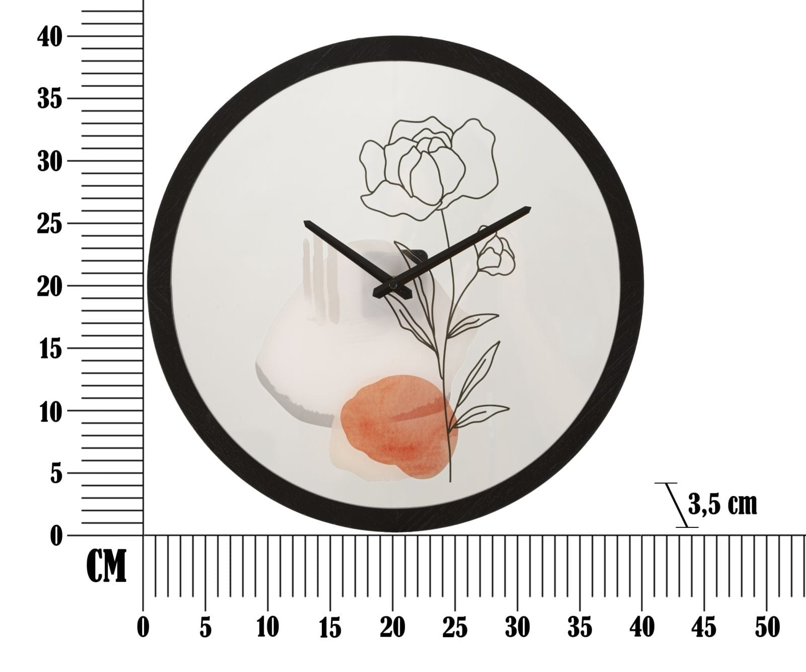 Ceas de perete Flower -A- Multicolor, Ø40 cm (5)