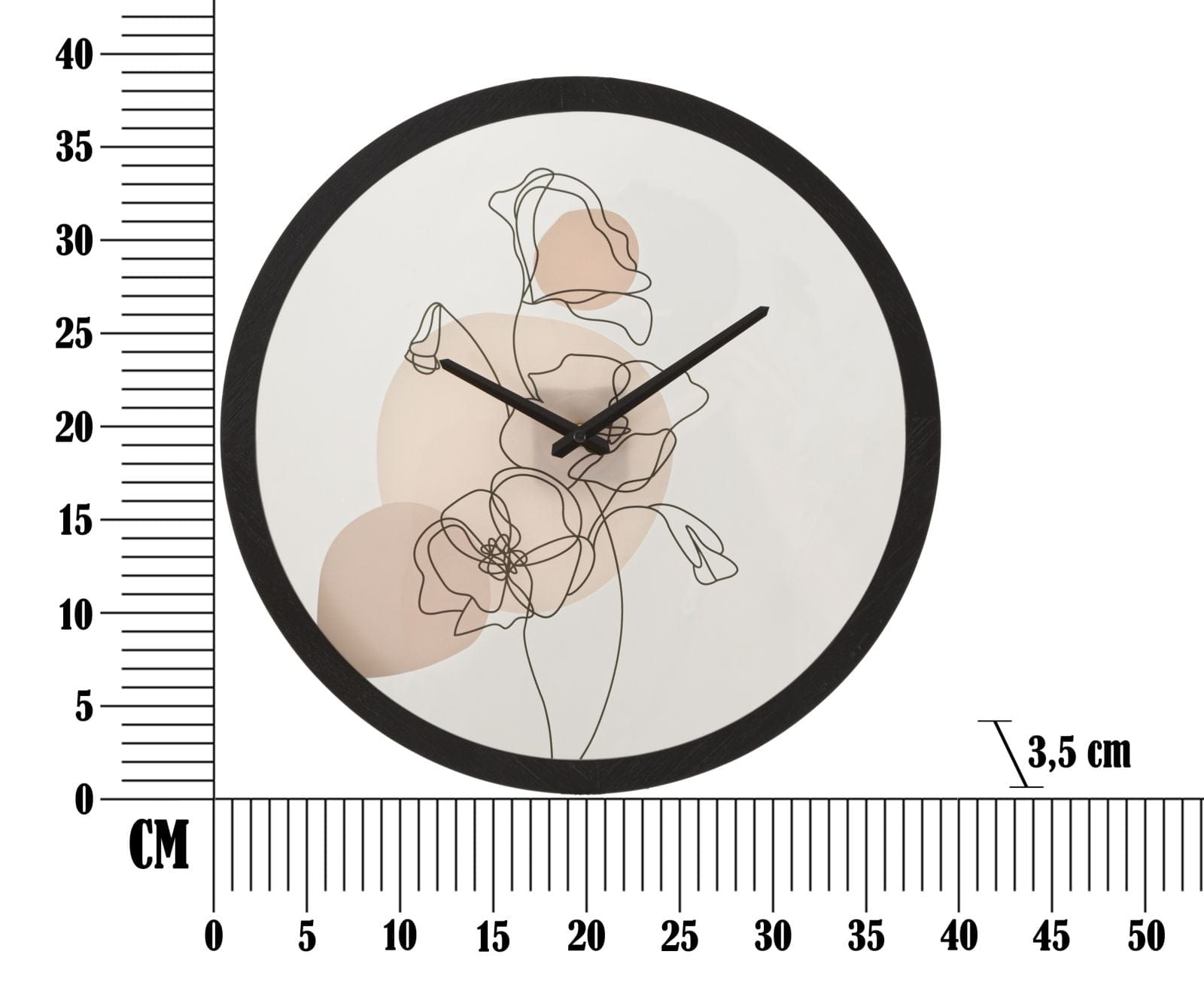Ceas de perete Flower -B- Multicolor, Ø40 cm (5)