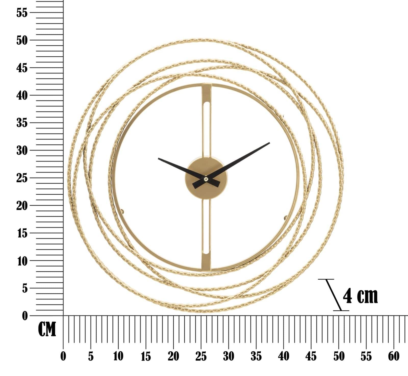 Ceas de perete Strips Auriu, Ø50 cm (5)