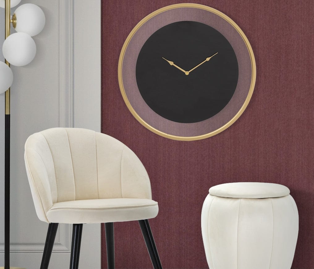 Ceas de perete Simple Fashion Negru / Auriu, Ø60 cm (1)