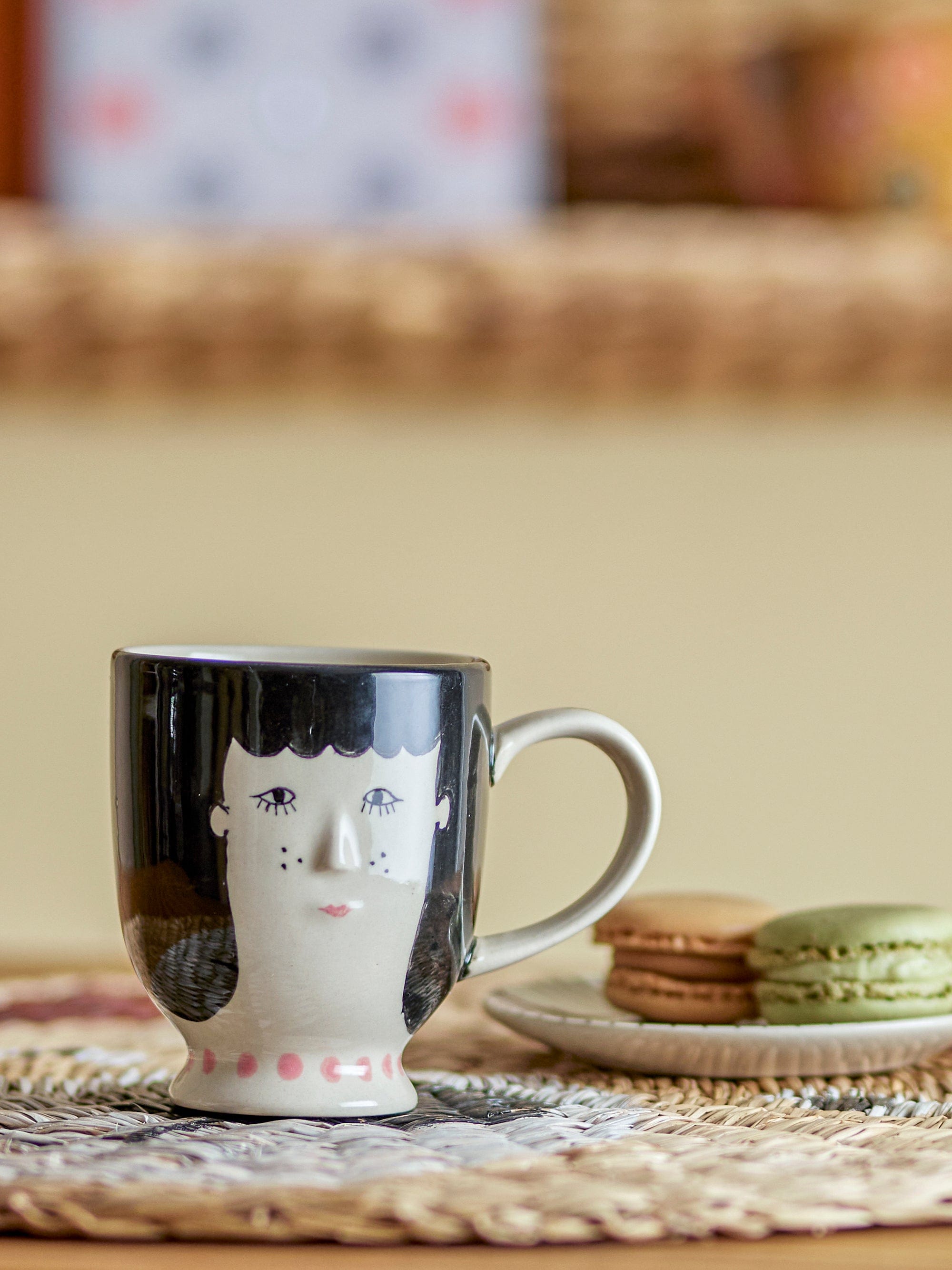 Bloomingville Ceasca din ceramica, Carolin Negru, 170 ml