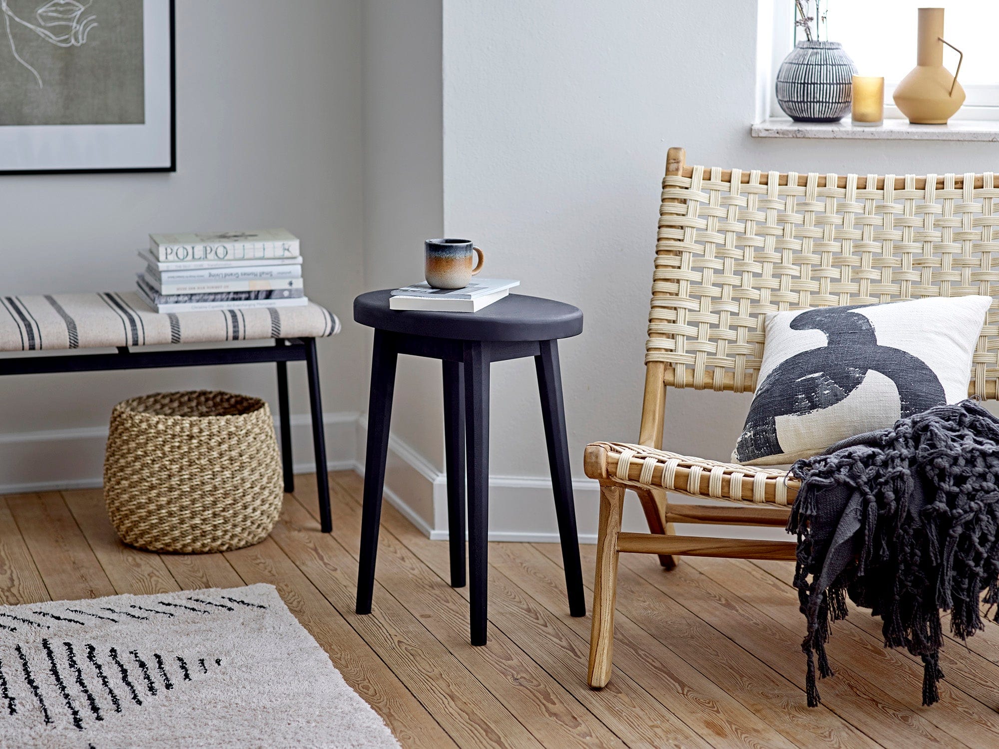 Bloomingville Ceasca din portelan, Aura Albastru, 200 ml