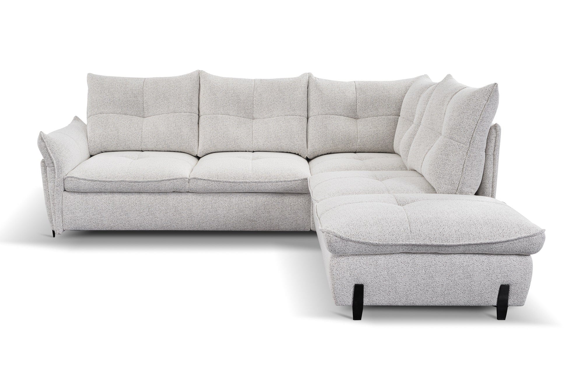 Coltar Almeris Ivoir Extensibil, Sezlong pe Dreapta, cu Lada de Depozitare, Perne Incluse, l250xA220xH95 cm (1)