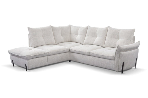 Coltar Almeris Ivoir Extensibil, Sezlong pe Stanga, cu Lada de Depozitare, Perne Incluse, l250xA220xH95 cm