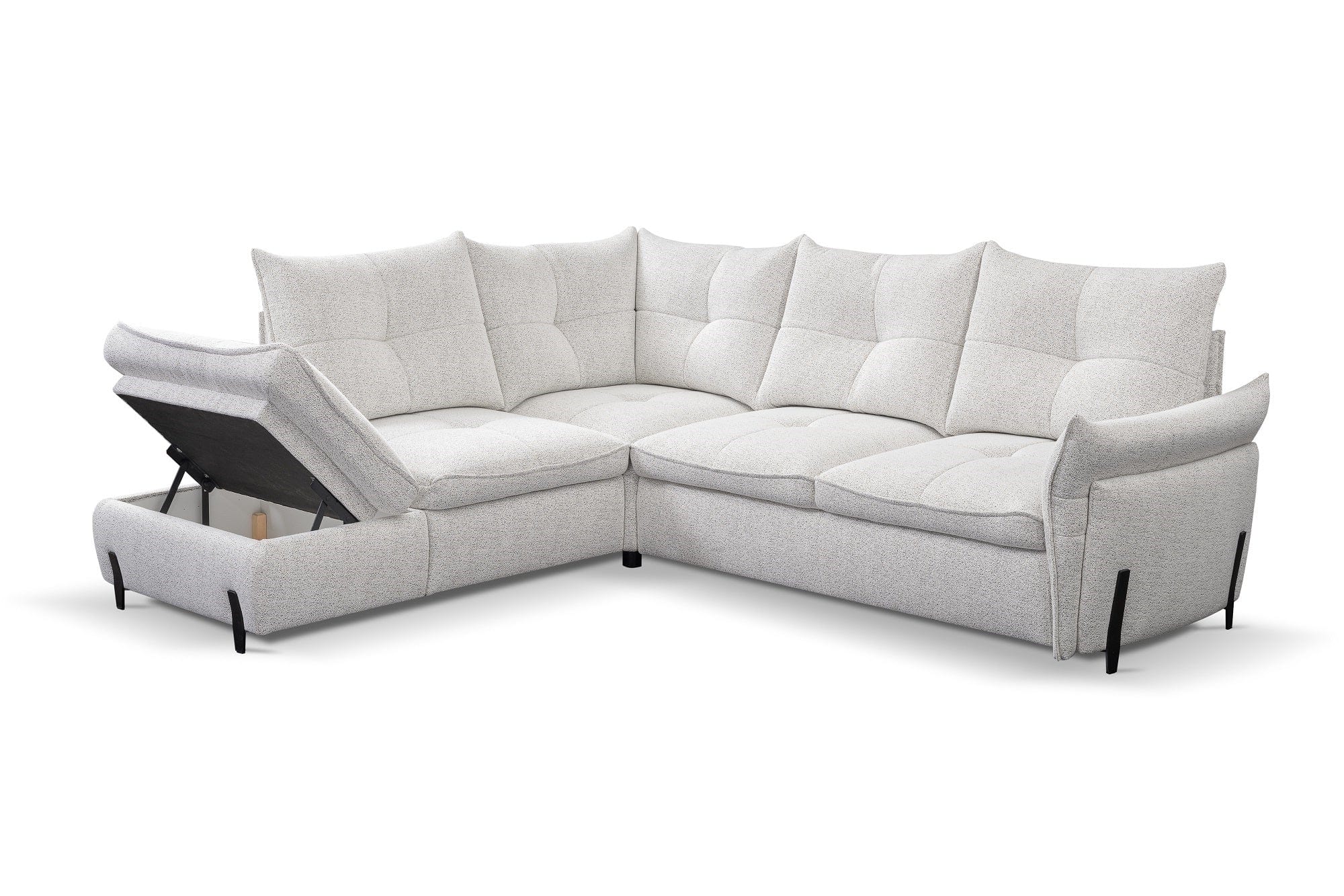 Coltar Almeris Ivoir Extensibil, Sezlong pe Stanga, cu Lada de Depozitare, Perne Incluse, l250xA220xH95 cm (2)