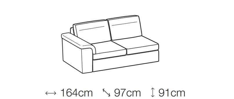 LeComfort Coltar Belargis Fix cu Benzi Elastice si Spuma Poliuretanica, Sezlong pe Dreapta, Lada de Depozitare, l263xA198xH91 cm