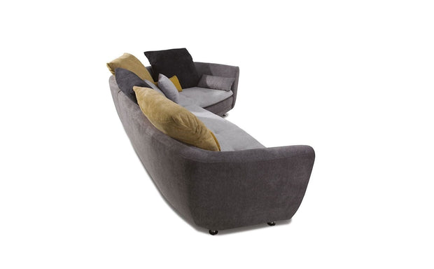 Coltar Bonnie Fix cu Arcuri Ondulate si Spuma Poliuretanica, Sezlong pe Dreapta, Perne Incluse, l290xA195xH100 cm (2)