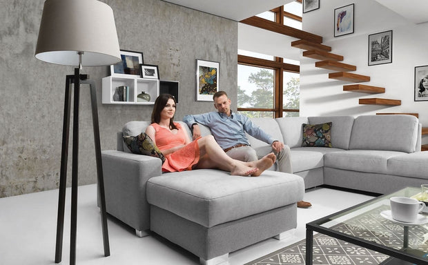 Coltar Chance Large Extensibil cu Arcuri Ondulate si Spuma Poliuretanica, Sezlong pe Stanga, Suprafata de Dormit 265x120 cm, cu Lada de Depozitare, l326xA220xH90 cm (3)