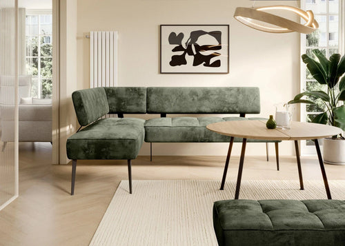 Wersal Coltar Dining, Sezlong pe Stanga, Bancos L, l215xA163xH90 cm