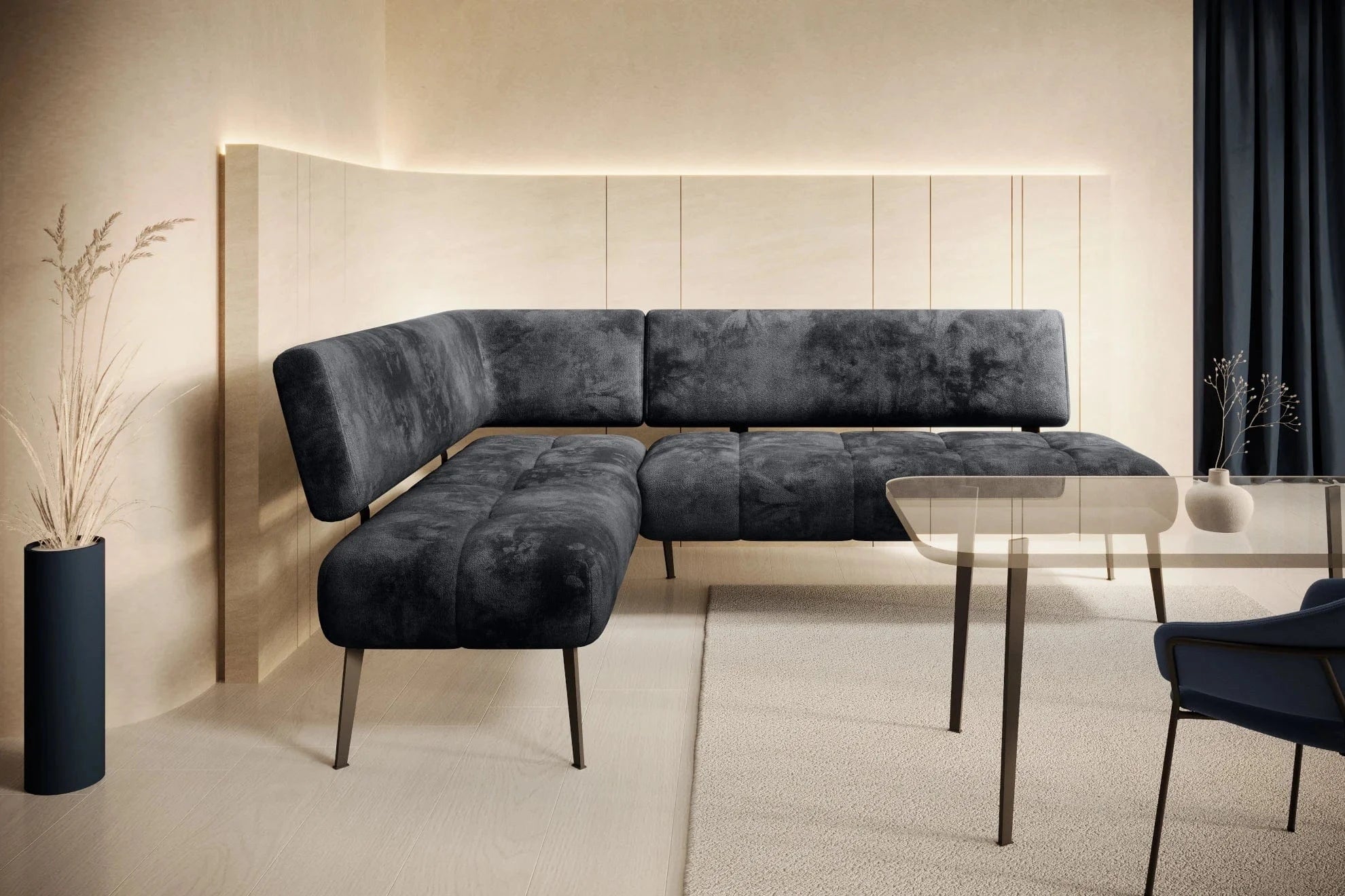 Wersal Coltar Dining, Sezlong pe Stanga, Milos L, l215xA163xH90 cm