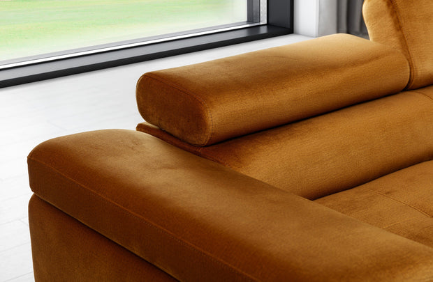 Coltar Extensibil Armandinio cu Lada de Depozitare, Sezlong pe Stanga, Tetiere Reglabile, Perne Incluse, l280xA205xH70-90 cm (7)