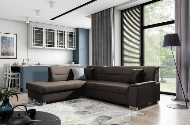 Eltap Monolith29 Coltar Extensibil Bertis cu Lada de Depozitare, Sezlong pe Stanga, l250xA208xH87 cm