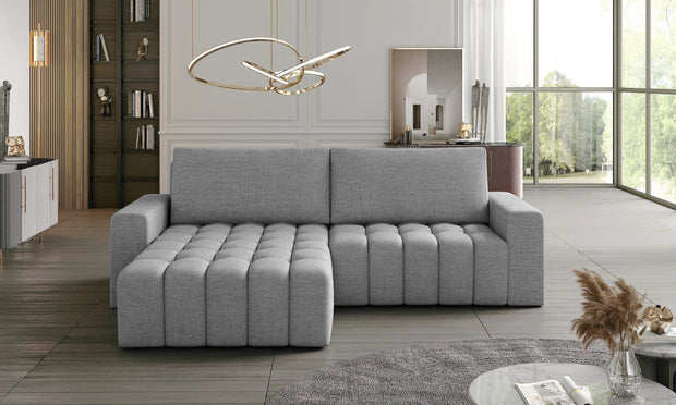 Eltap Sawana21 Coltar Extensibil Bonetis cu Lada de Depozitare, Sezlong pe Stanga, l250xA175xH75-92 cm