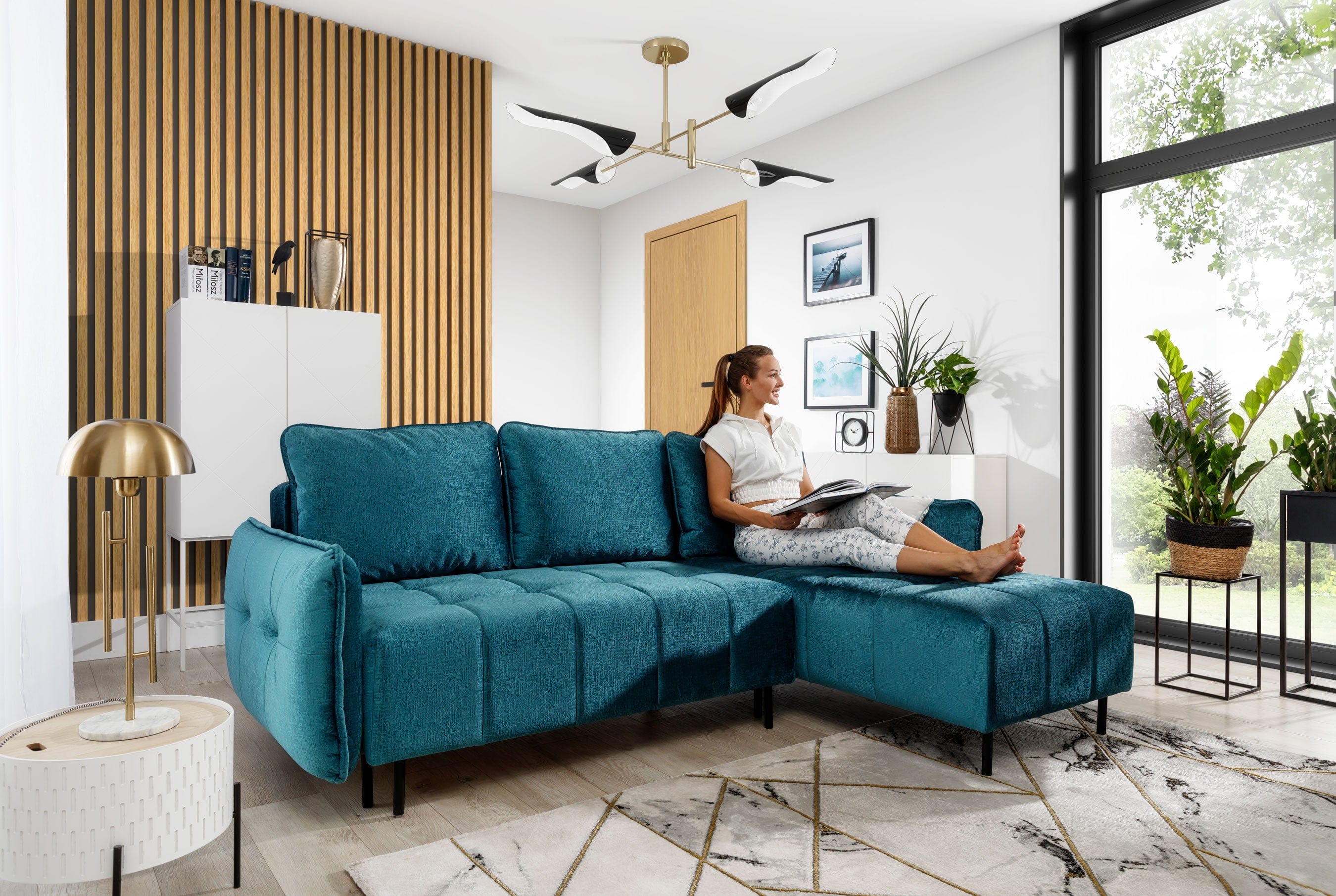 Coltar Extensibil, cu Sezlong pe Dreapta, Jessa l235xA157xH90 cm (2)