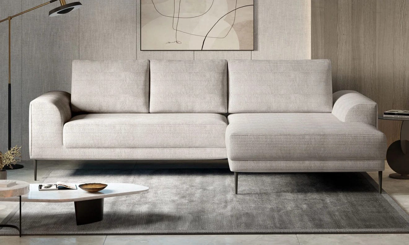 Wersal Coltar Extensibil, cu Sezlong pe Dreapta, Lada de Depozitare, Capitolis, l276xA175xH73-89 cm