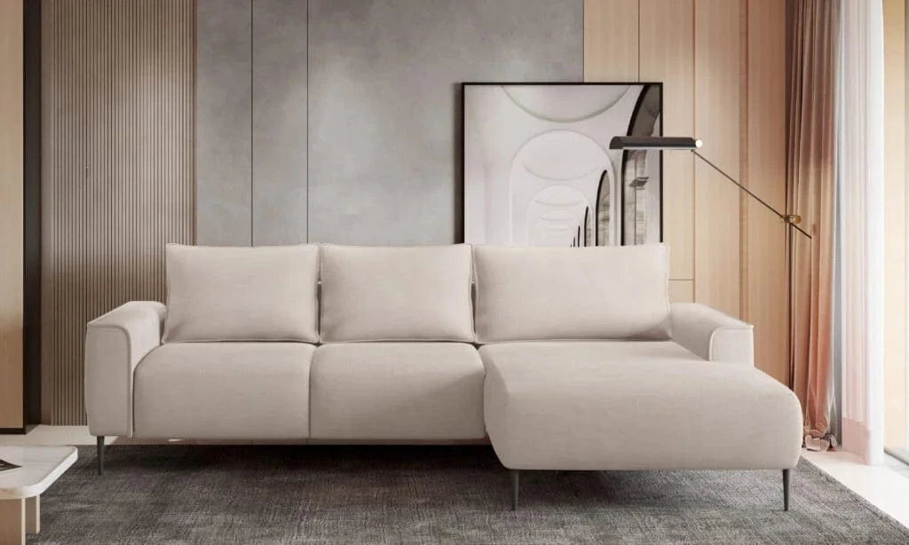 Wersal Coltar Extensibil, cu Sezlong pe Dreapta, Lada de Depozitare, Lugos, l245xA163xH75-84 cm