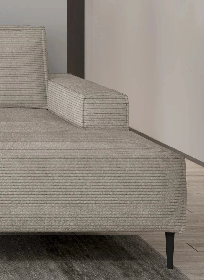 Wersal Coltar Extensibil, cu Sezlong pe Dreapta, Lada de Depozitare, Matanis, l270xA163xH73-89 cm