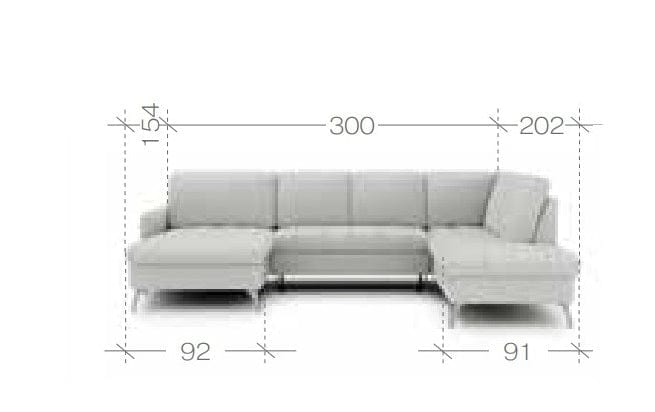 Coltar Extensibil, cu Sezlong pe Stanga, Lada de Depozitare, Luks U l300xA202xH90 cm (14)