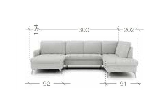 Coltar Extensibil, cu Sezlong pe Stanga, Lada de Depozitare, Luks U l300xA202xH90 cm (14)