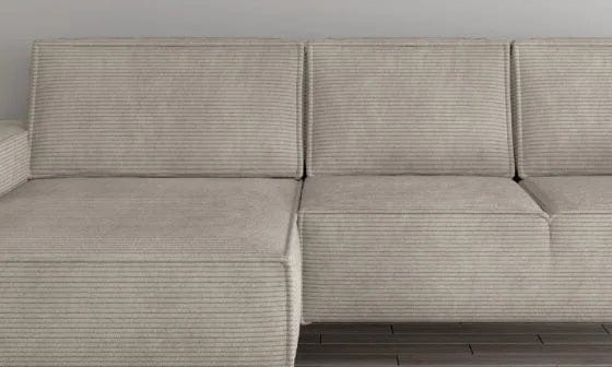 Wersal Coltar Extensibil, cu Sezlong pe Stanga, Lada de Depozitare, Matanis, l270xA163xH73-89 cm