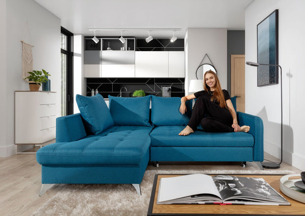 Coltar Extensibil, cu Sezlong pe Stanga, Lada de Depozitare, Terins l223xA160xH84 cm (1)