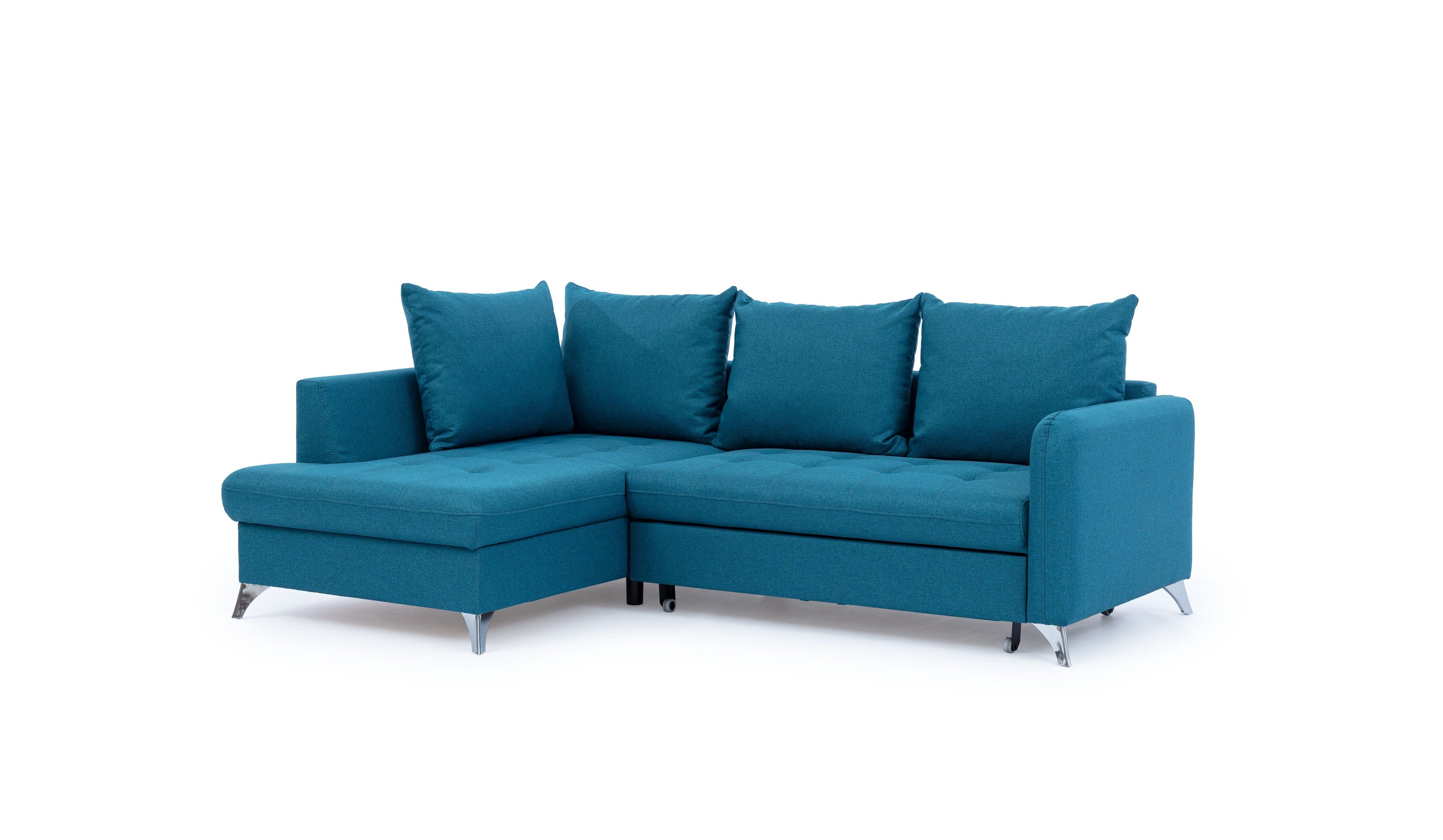 Coltar Extensibil, cu Sezlong pe Stanga, Lada de Depozitare, Terins l223xA160xH84 cm (9)