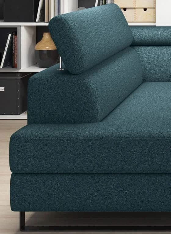 Coltar Extensibil, cu Sezlong pe Stanga, Lada de Depozitare, Tetiere Reglabile, Liviano, l249xA184xH74-90 cm (4)