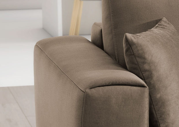 Eltap Coltar Extensibil Dalis Plus Maro Deschis cu Lada de Depozitare, Sezlong pe Dreapta, l289xA190xH73-95 cm