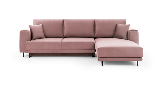 Eltap Coltar Extensibil Dalis Plus Roz Inchis Deschis cu Lada de Depozitare, Sezlong pe Dreapta, l289xA190xH73-95 cm