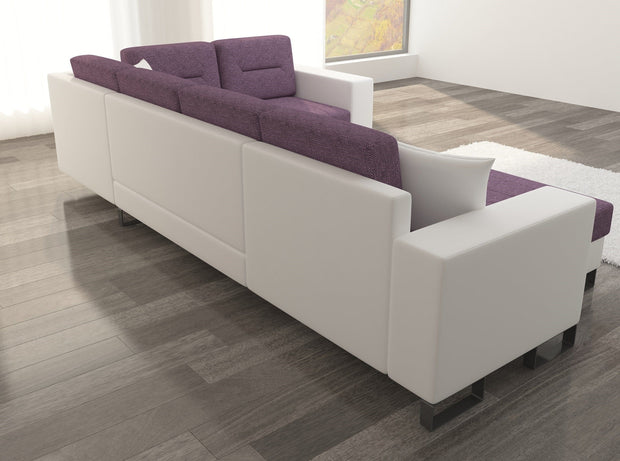 Eltap Coltar Extensibil Dora cu Lada de Depozitare, Sezlong pe Stanga, Perne Incluse, l312xA210xH95 cm