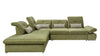 Coltar Extensibil Editis Large Velvet Verde Olive, Sezlong pe Stanga, cu Lada de Depozitare, tapitat cu Stofa, Spatar Reglabil, Tetiere si Cotiere Reglabile, l314xA251xH82-97 cm (2)