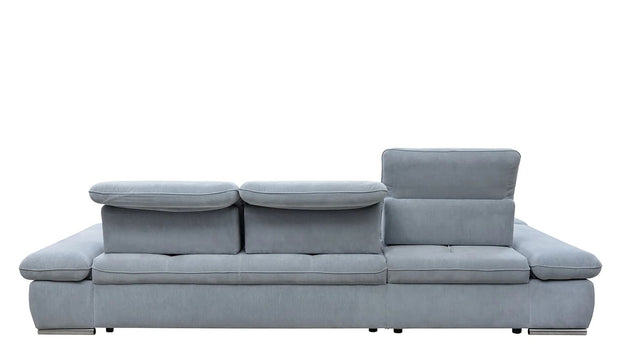 Coltar Extensibil Editis Small Bleu, Sezlong pe Stanga, cu Lada de Depozitare, tapitat cu Stofa, Spatar Reglabil, Tetiere si Cotiere Reglabile, l312xA186xH82-97 cm (5)