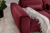 Eltap Coltar Extensibil Fobleros Plus Bordeaux cu Lada de Depozitare, Sezlong pe Dreapta, Tetiere Reglabile, l267xA196xH83-100 cm