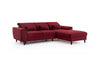 Eltap Coltar Extensibil Fobleros Plus Bordeaux cu Lada de Depozitare, Sezlong pe Dreapta, Tetiere Reglabile, l267xA196xH83-100 cm