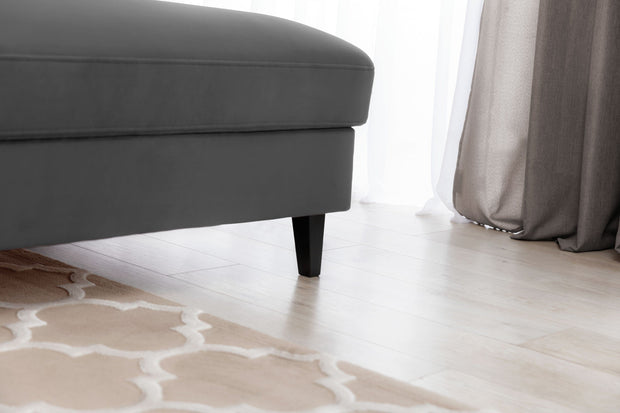 Eltap Coltar Extensibil Fobleros Plus Gri Inchis cu Lada de Depozitare, Sezlong pe Dreapta, Tetiere Reglabile, l267xA196xH83-100 cm