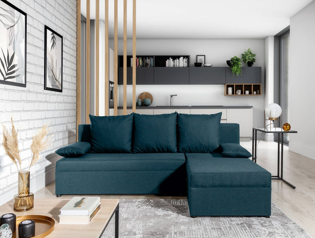 Eltap Nube40 Coltar Extensibil Gina cu Lada de Depozitare, Sezlong Universal (pe Stanga sau pe Dreapta), l206xA146xH90 cm