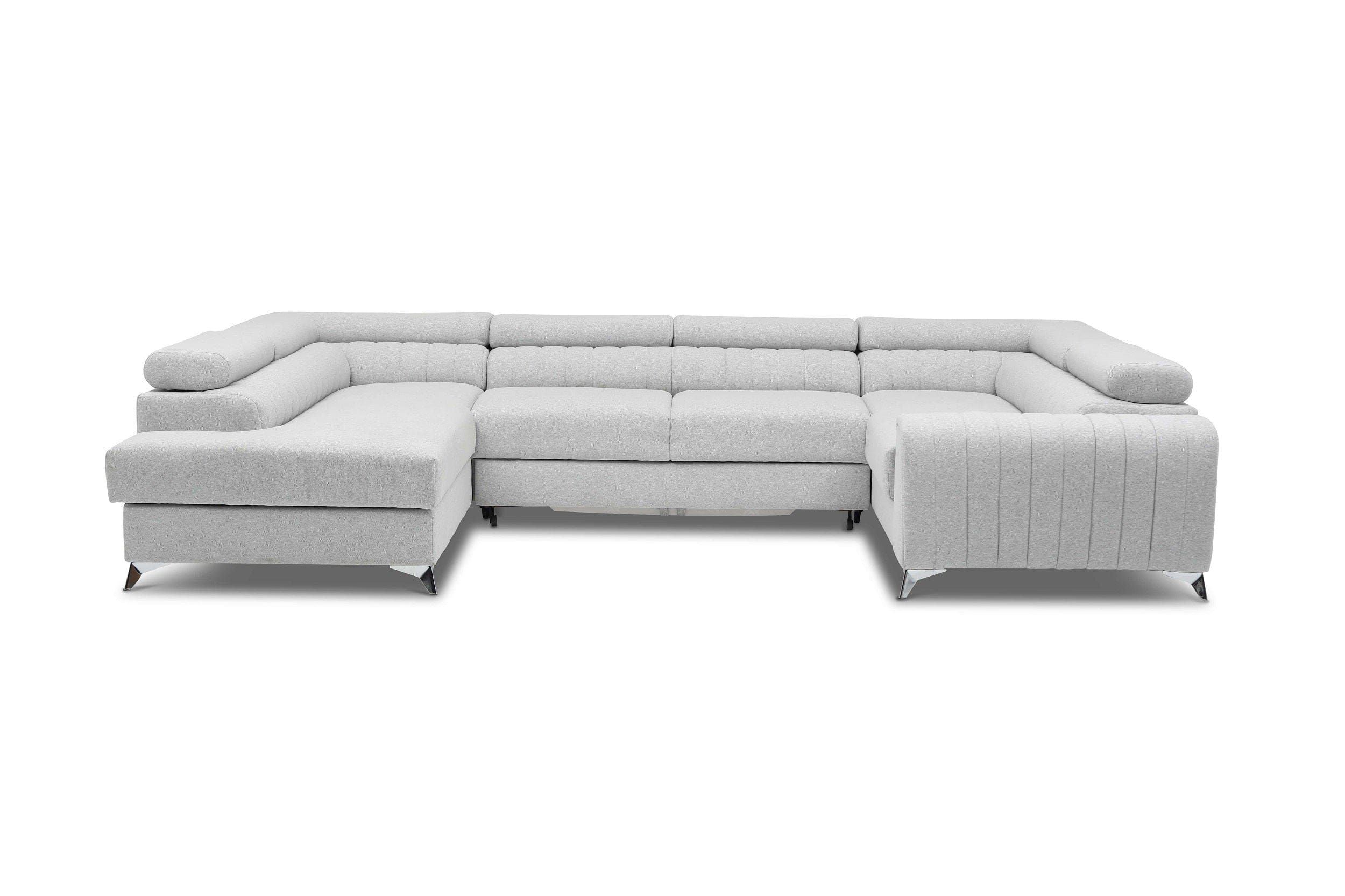 Eltap Coltar Extensibil Louisette cu Lada de Depozitare, Sezlong pe Stanga, Tetiere Reglabile, l340xA202xH72-92 cm