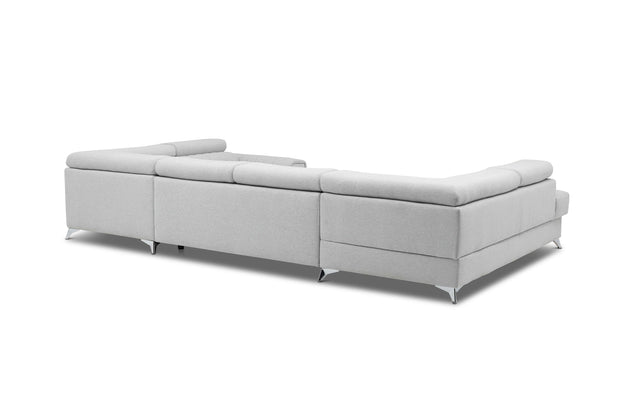 Eltap Coltar Extensibil Louisette cu Lada de Depozitare, Sezlong pe Stanga, Tetiere Reglabile, l340xA202xH72-92 cm