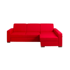 Coltar Extensibil Lozier Rosu, Sezlong pe Dreapta, tapitat cu Stofa, l231xA164xH82 cm