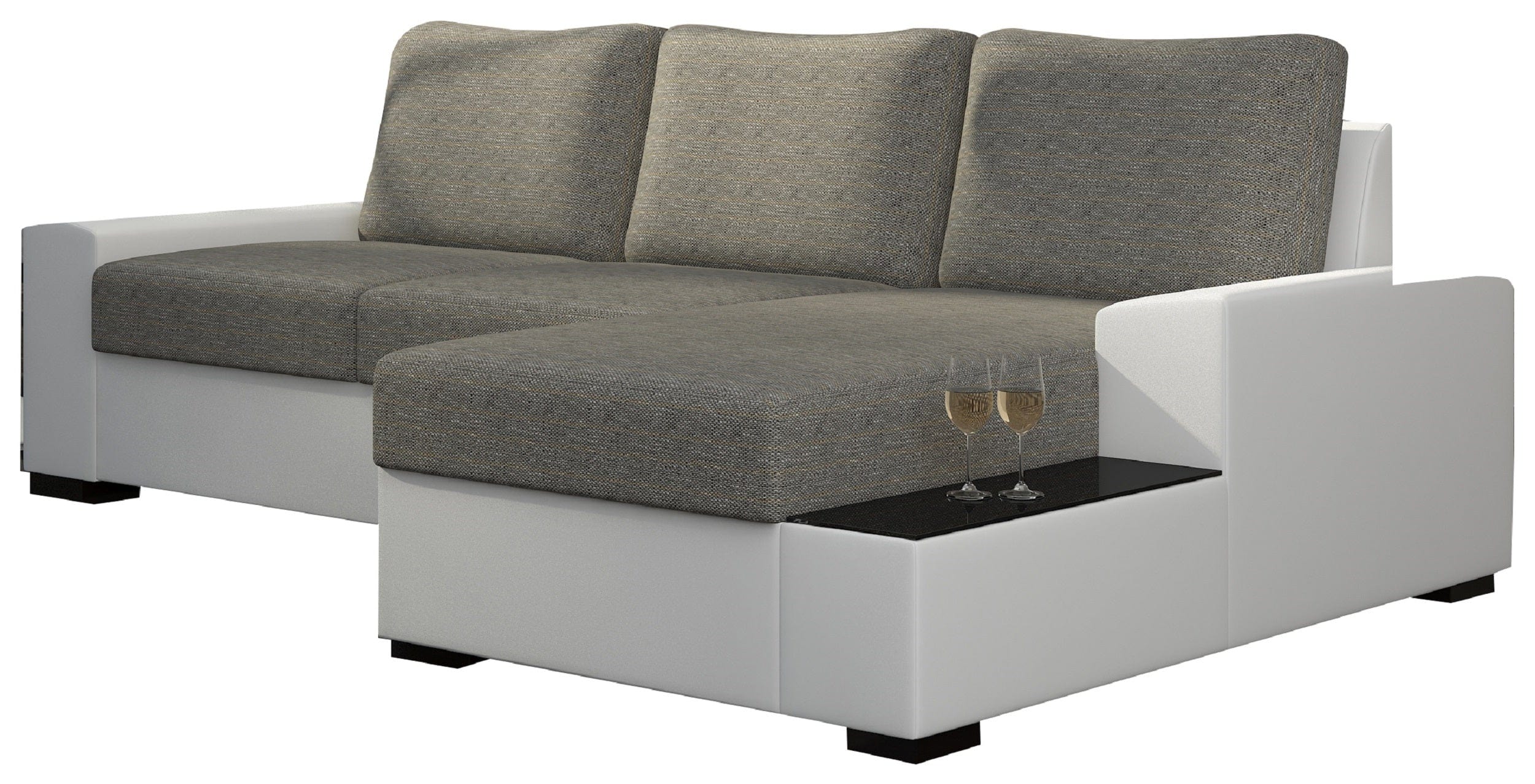 Eltap Coltar Extensibil Negroni cu Lada de Depozitare, Sezlong pe Dreapta, l245xA160xH90 cm